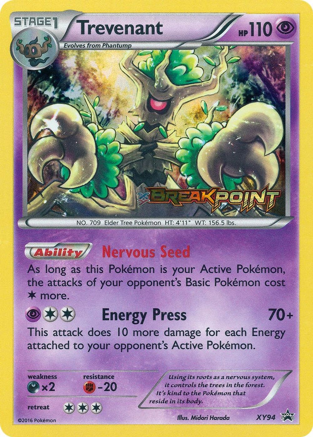 Trevenant (Prerelease) — XY Promos