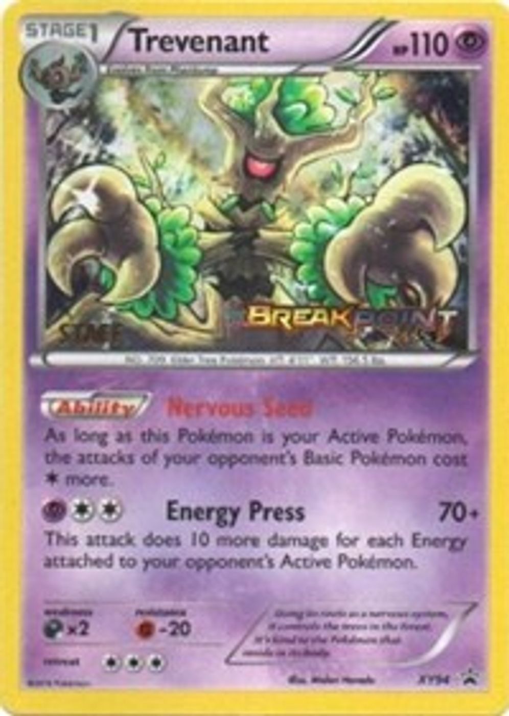 Trevenant - XY94 (Prerelease) [Staff] — XY Promos