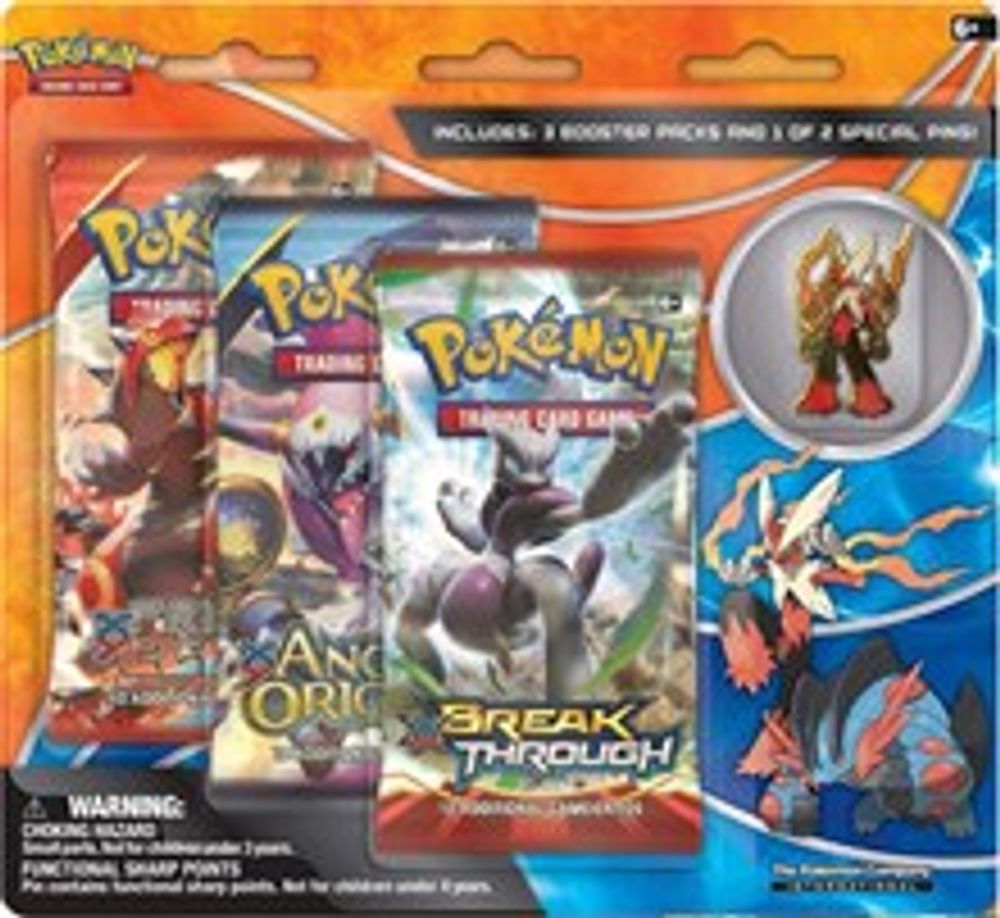 BREAKthrough Collector Pin 3 Pack Blister [Mega Blaziken] — XY - BREAKthrough