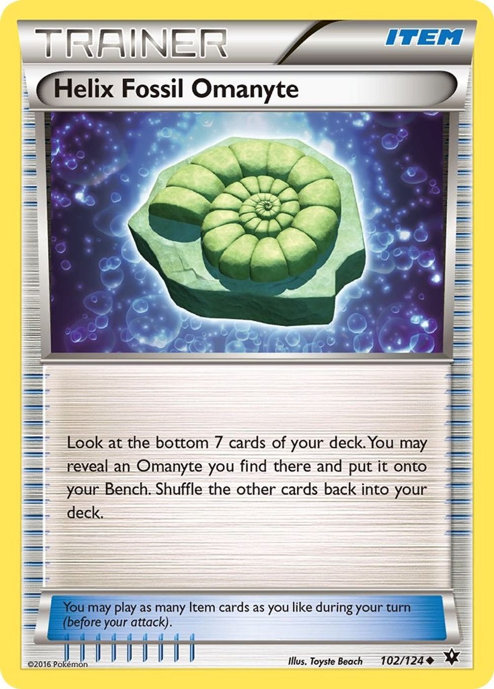 Helix Fossil Omanyte — XY - Fates Collide