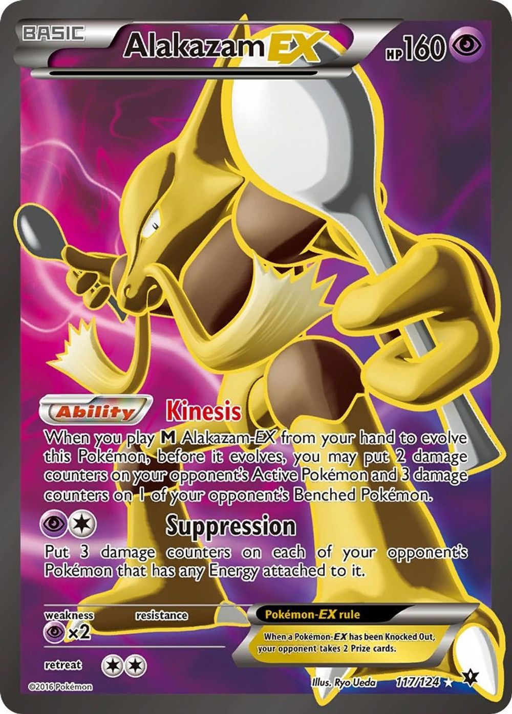 Alakazam EX (Full Art) — XY - Fates Collide