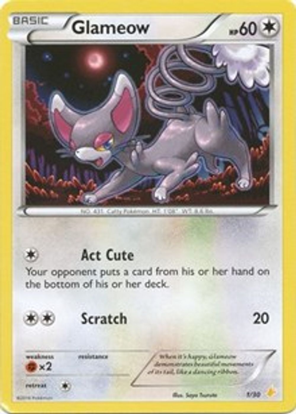 Glameow (1) — XY Trainer Kit: Pikachu Libre & Suicune