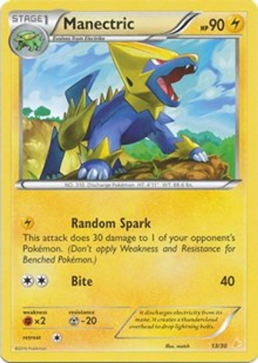 Manectric (22) — XY Trainer Kit: Pikachu Libre & Suicune