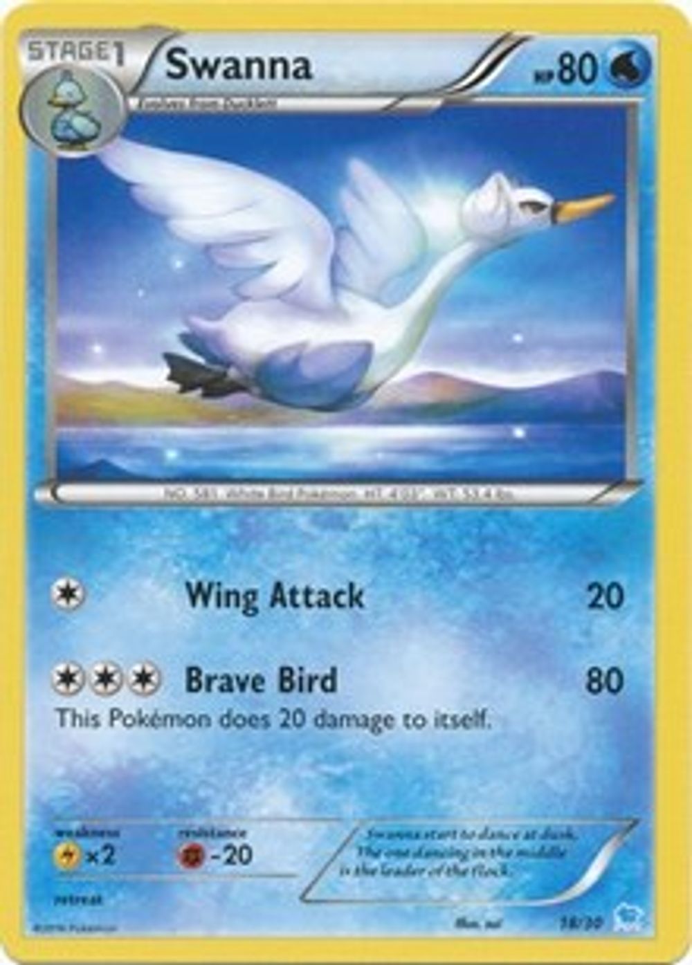 Swanna (27) — XY Trainer Kit: Pikachu Libre & Suicune