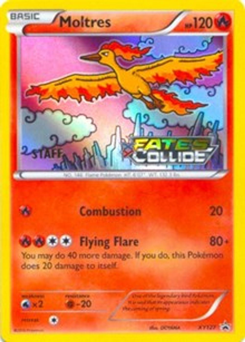 Moltres - XY127 (Prerelease) [Staff] — XY Promos