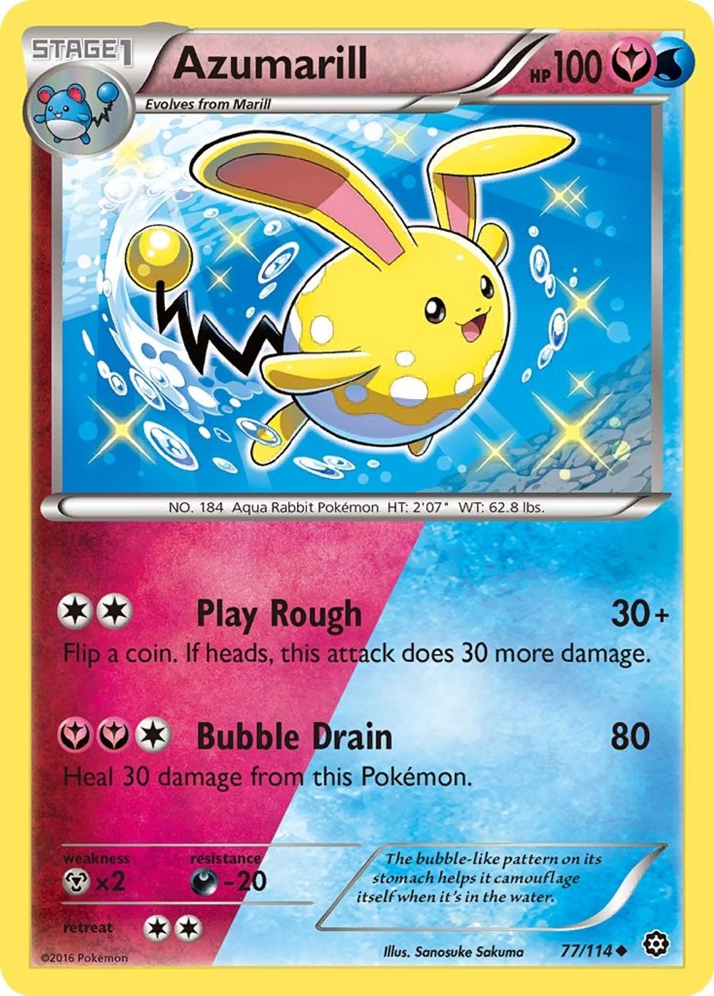 Azumarill — XY - Steam Siege