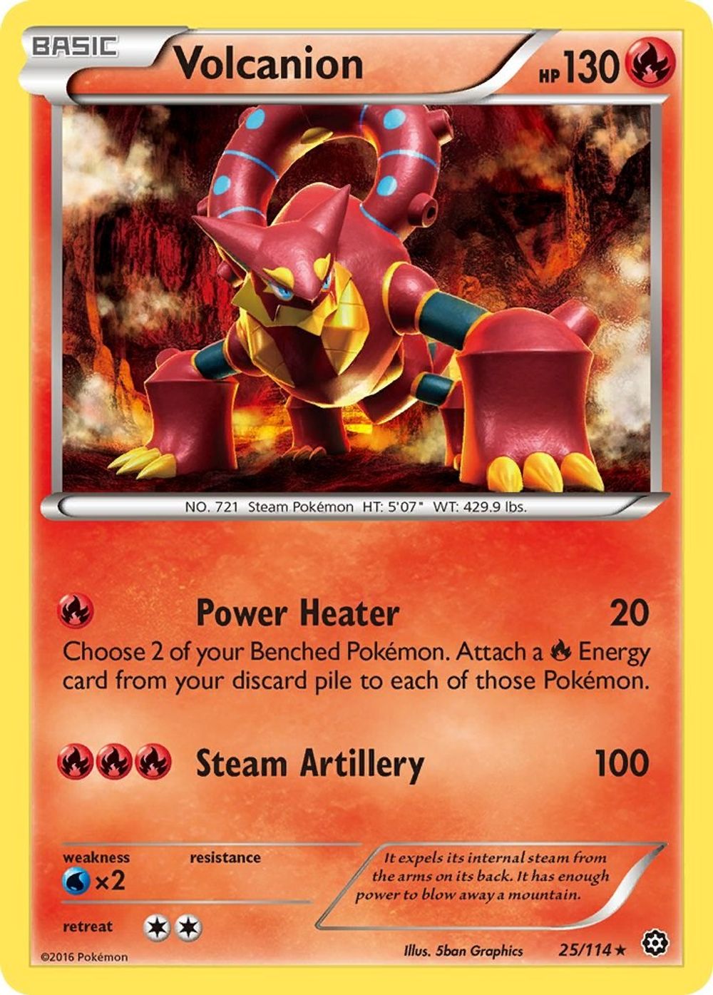 Volcanion — XY - Steam Siege