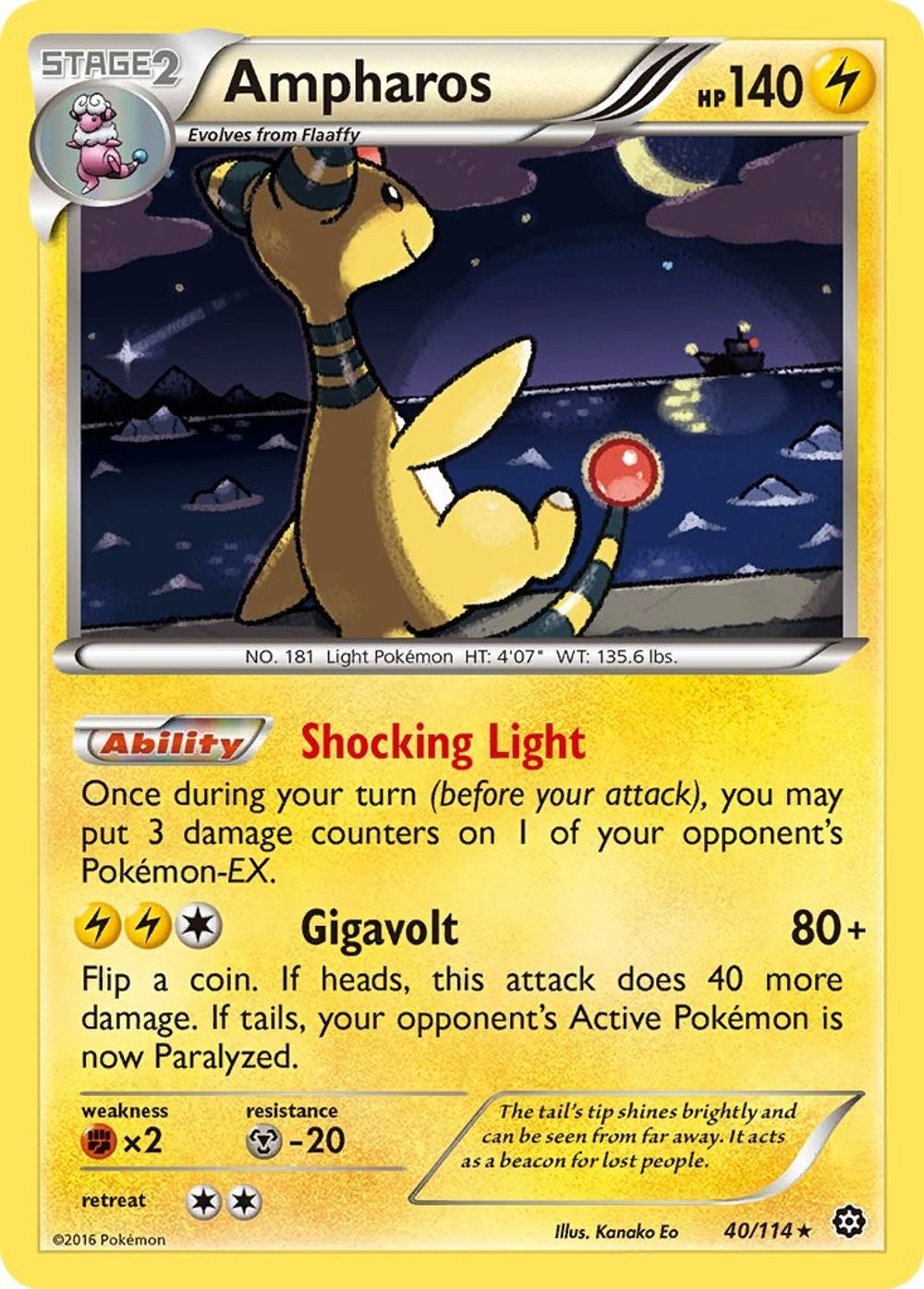 Ampharos — XY - Steam Siege