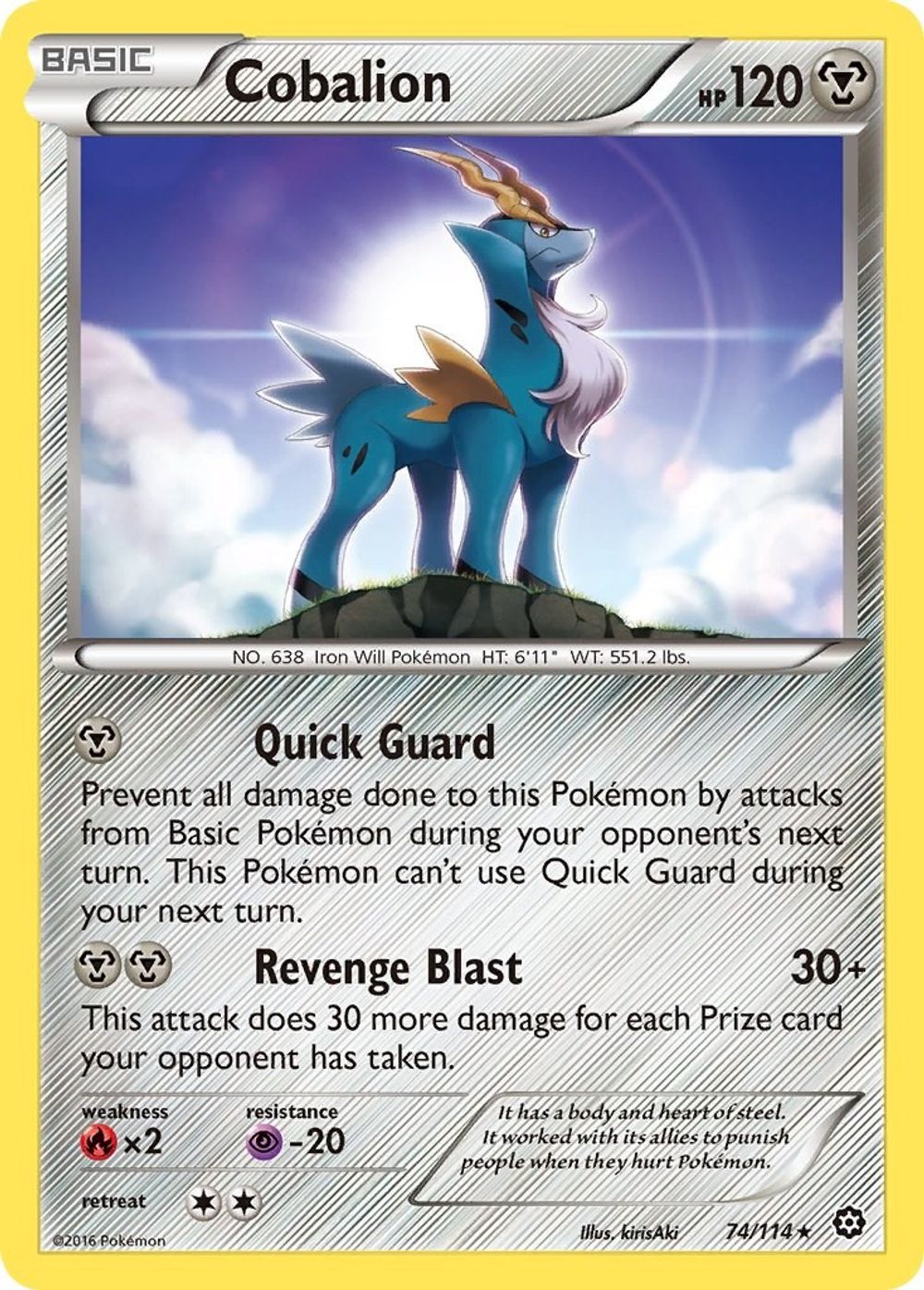 Cobalion — XY - Steam Siege