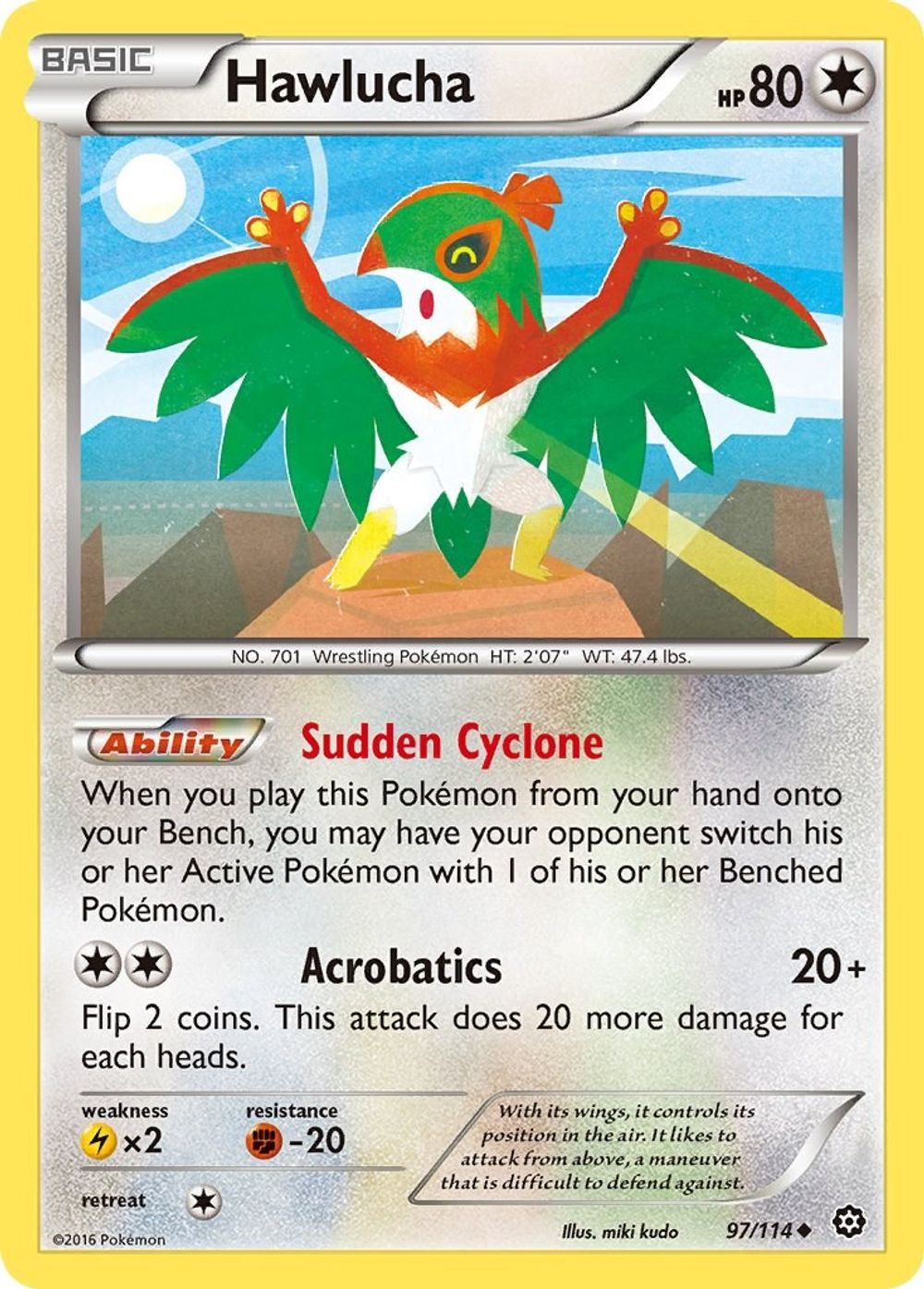 Hawlucha — XY - Steam Siege