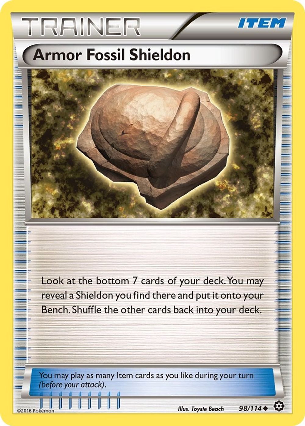 Armor Fossil Shieldon — XY - Steam Siege