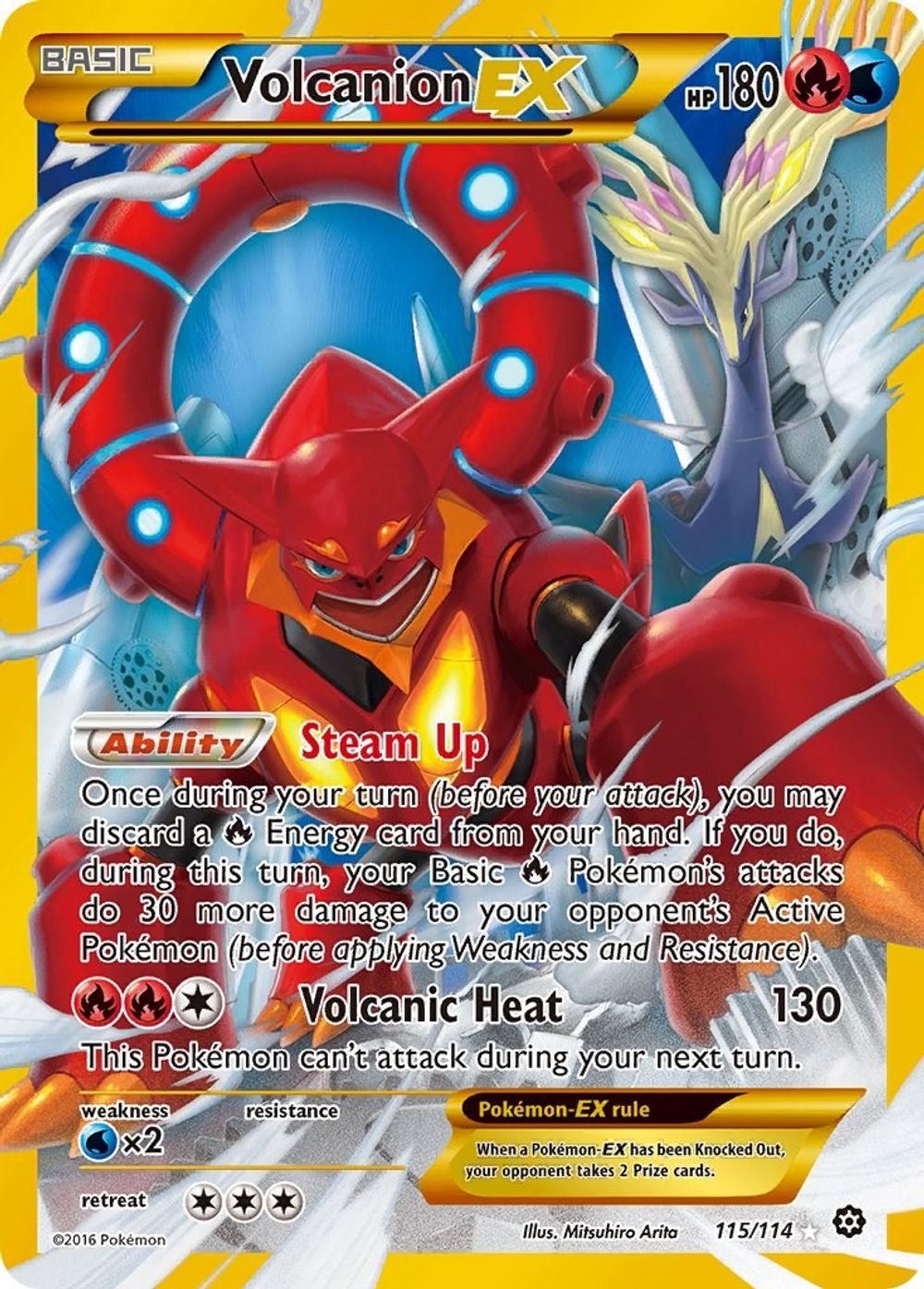 Volcanion EX (Secret) — XY - Steam Siege