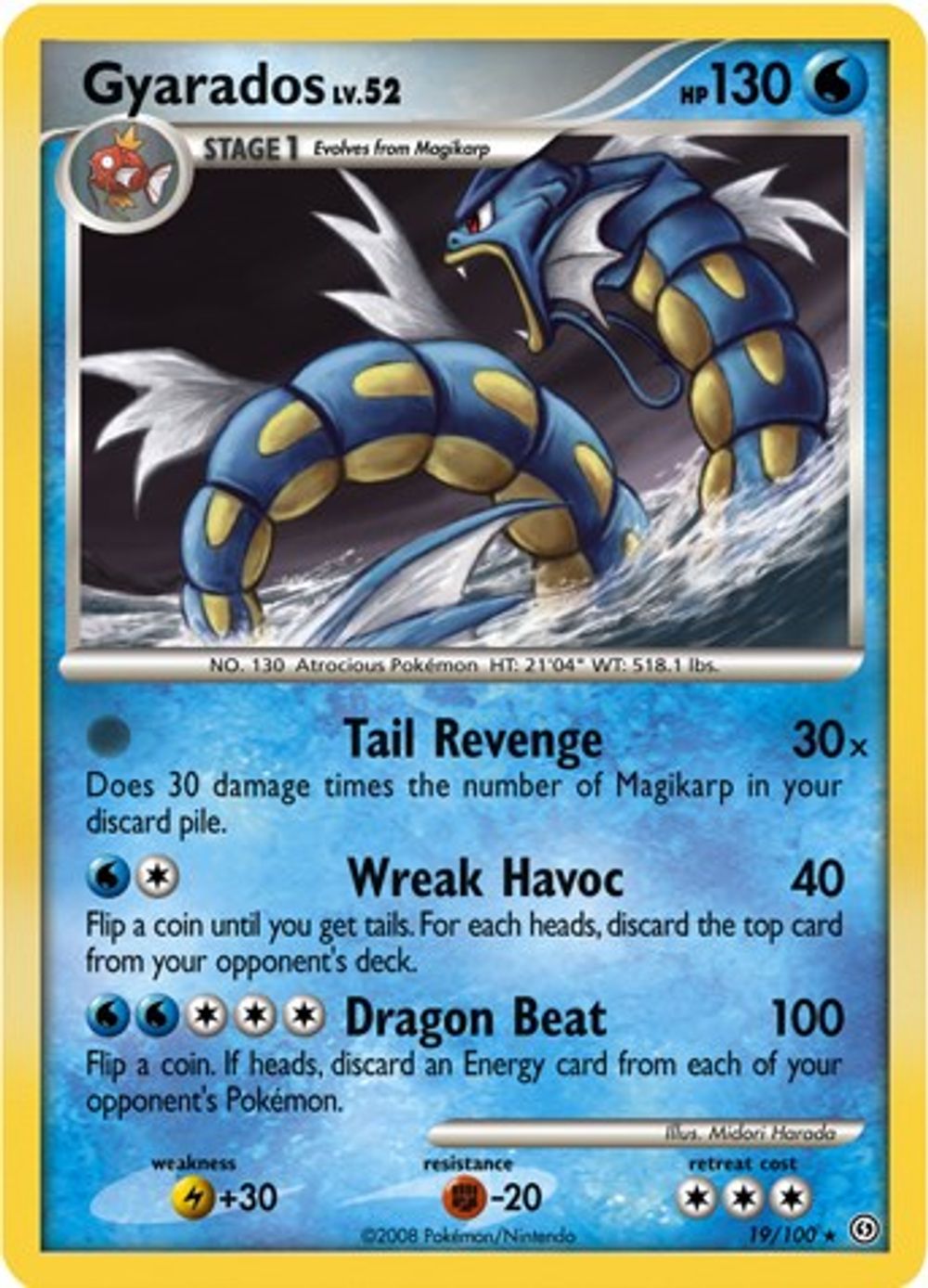 Gyarados - 19/100 (DP Stormfront) — Deck Exclusives