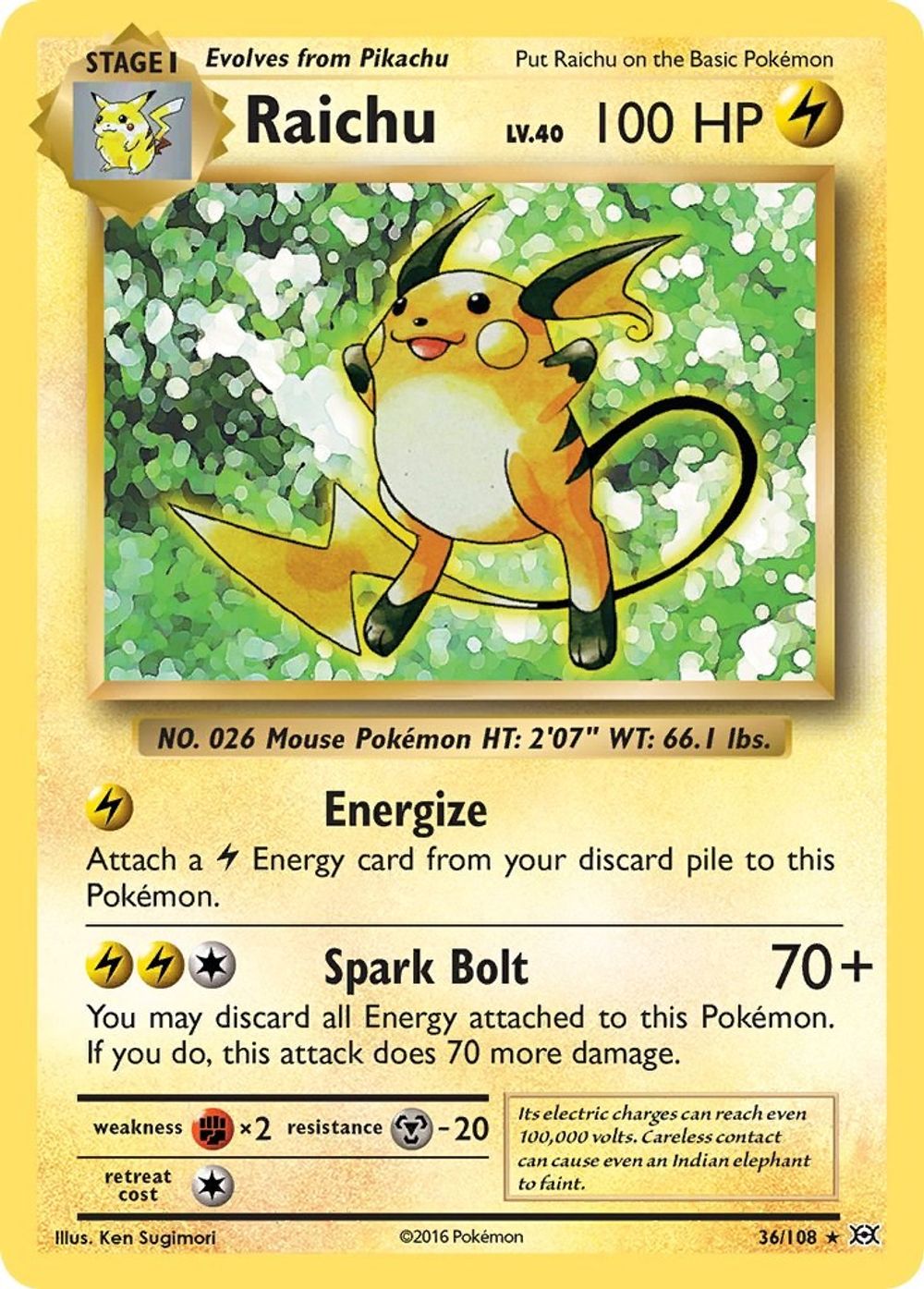 Raichu — XY - Evolutions