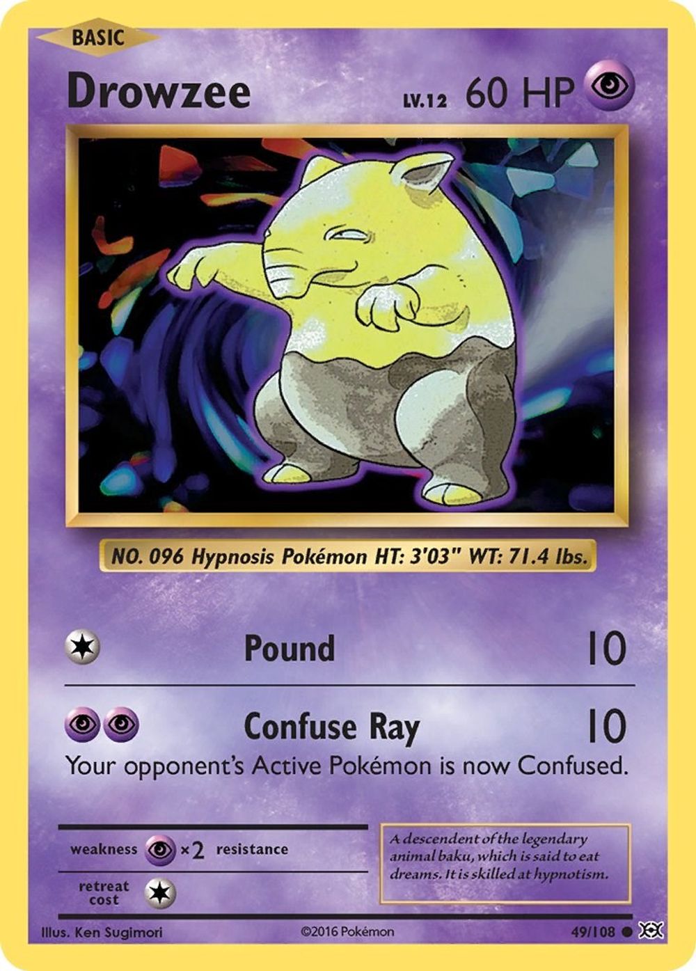 Drowzee — XY - Evolutions