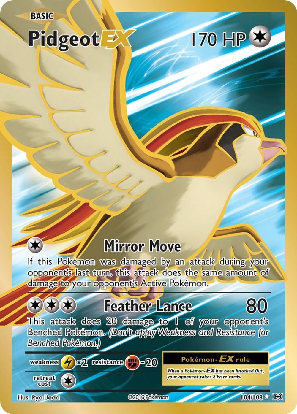 Pidgeot EX (Full Art) — XY - Evolutions