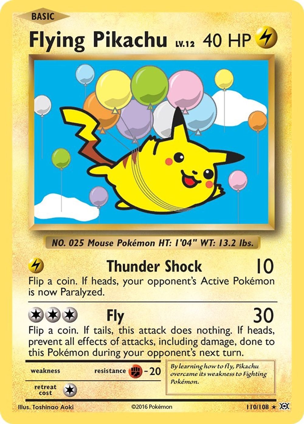 Flying Pikachu — XY - Evolutions