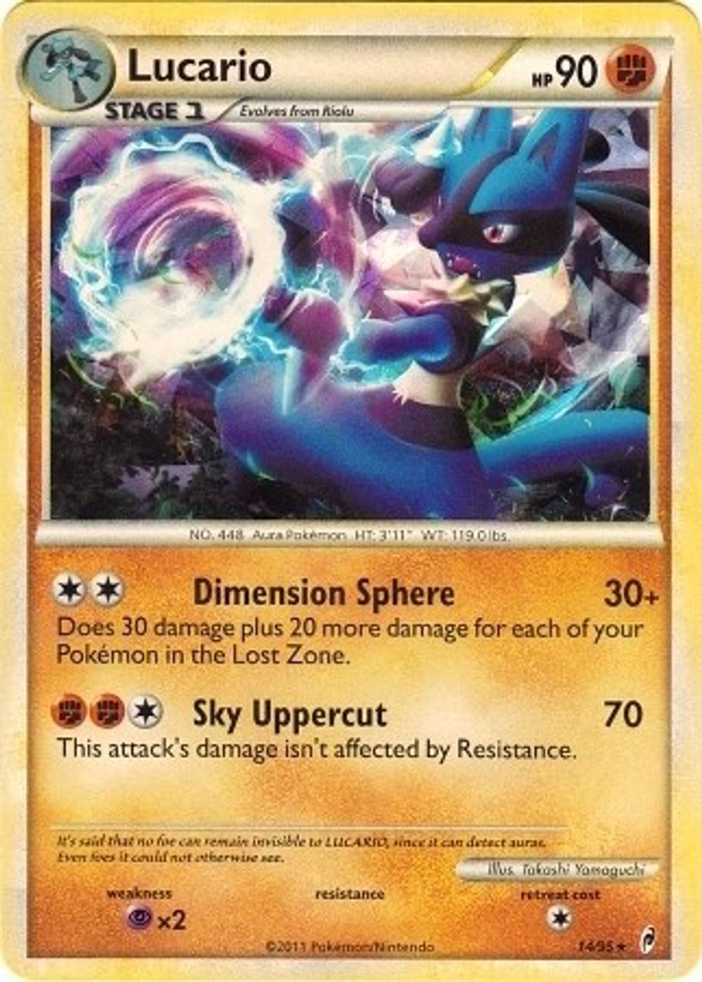 Lucario - 14/95 (Cracked Ice Holo) — Deck Exclusives