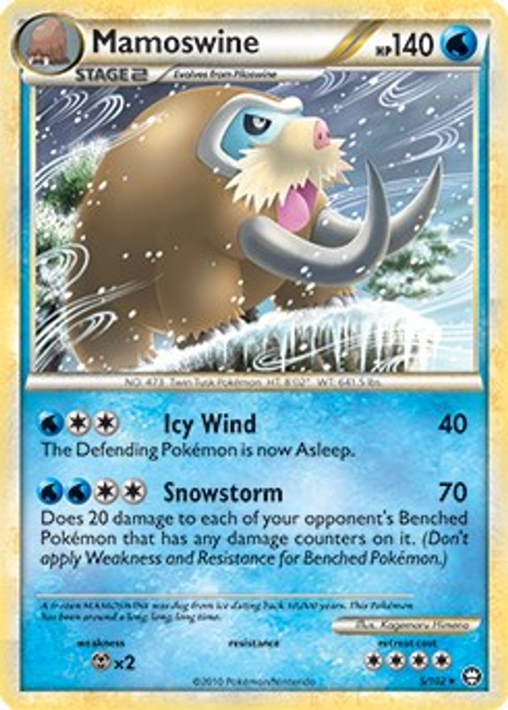 Mamoswine - 5/102 (Cracked Ice Holo) — Deck Exclusives