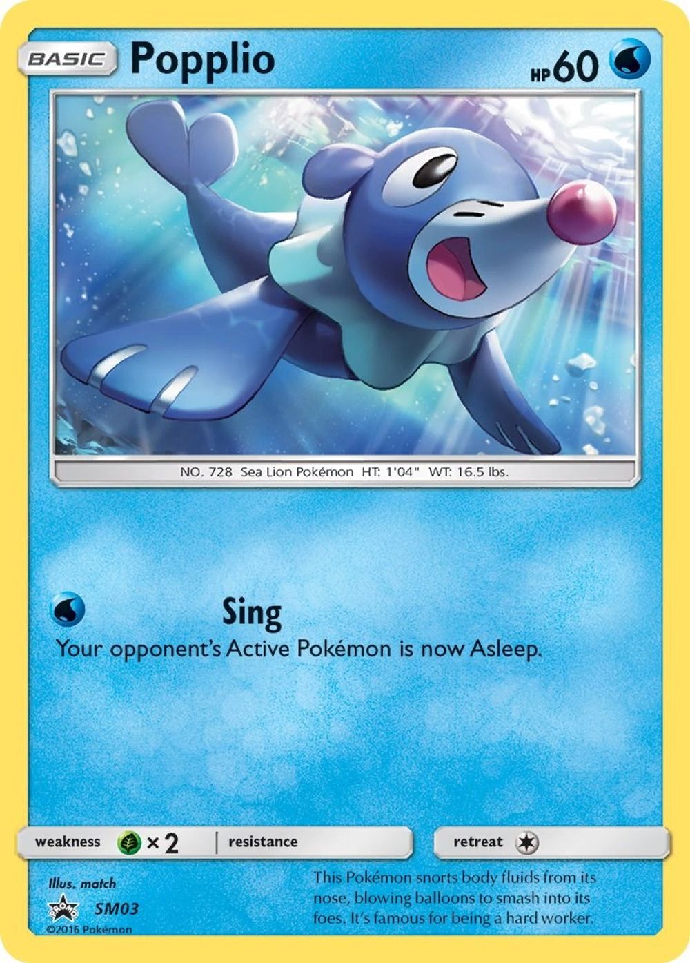 Popplio - SM03 — SM Promos