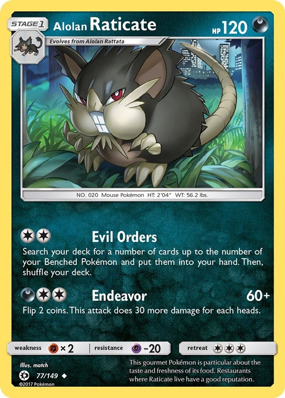 Alolan Raticate — SM Base Set