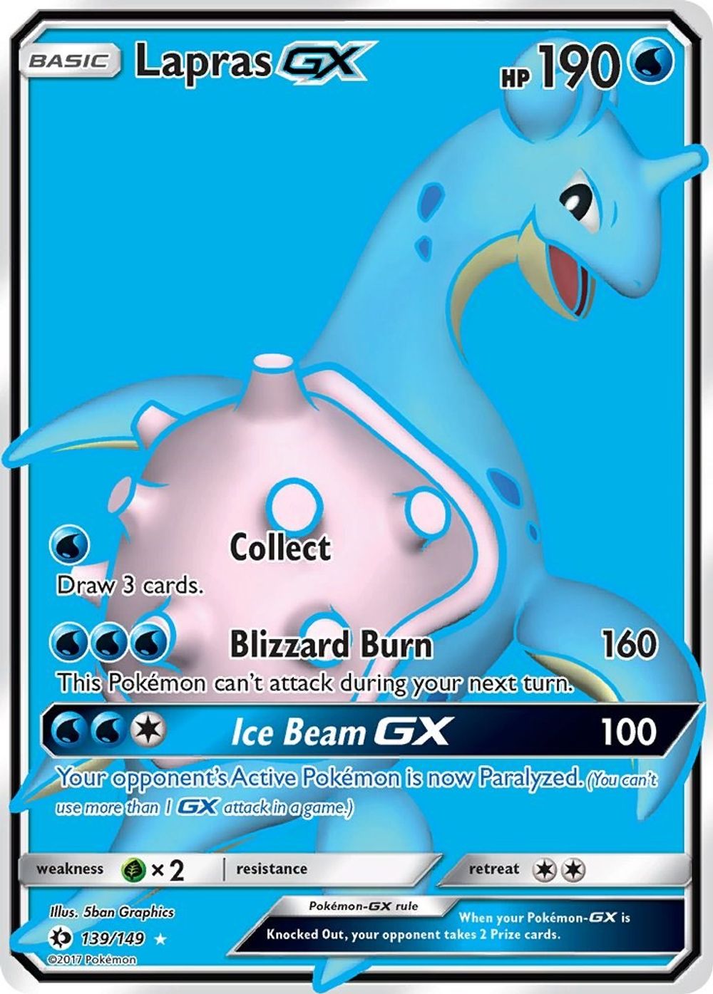 Lapras GX (Full Art) — SM Base Set