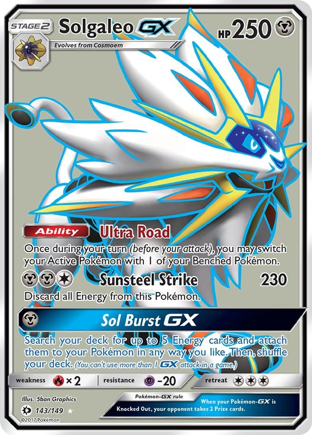Solgaleo GX (Full Art) — SM Base Set