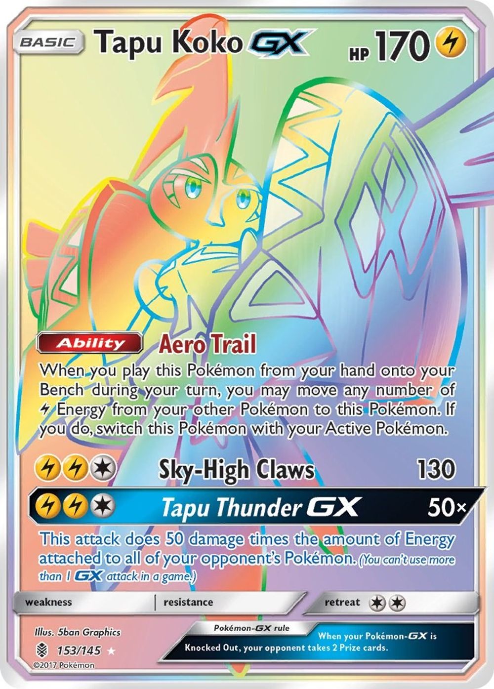 Tapu Koko GX (Secret) — SM - Guardians Rising