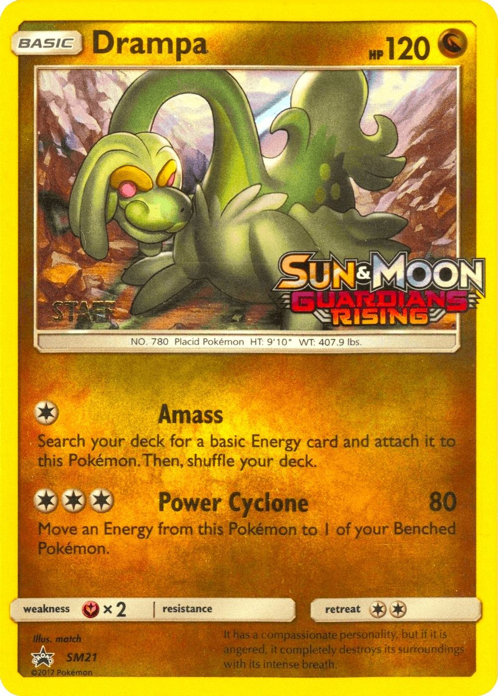 Drampa - SM21 (Prerelease) [Staff] — SM Promos