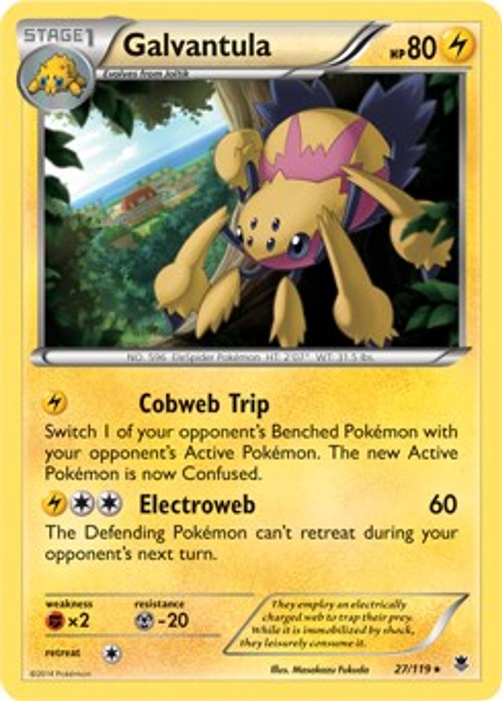 Galvantula - 27/119 (XY Phantom Forces) — Deck Exclusives