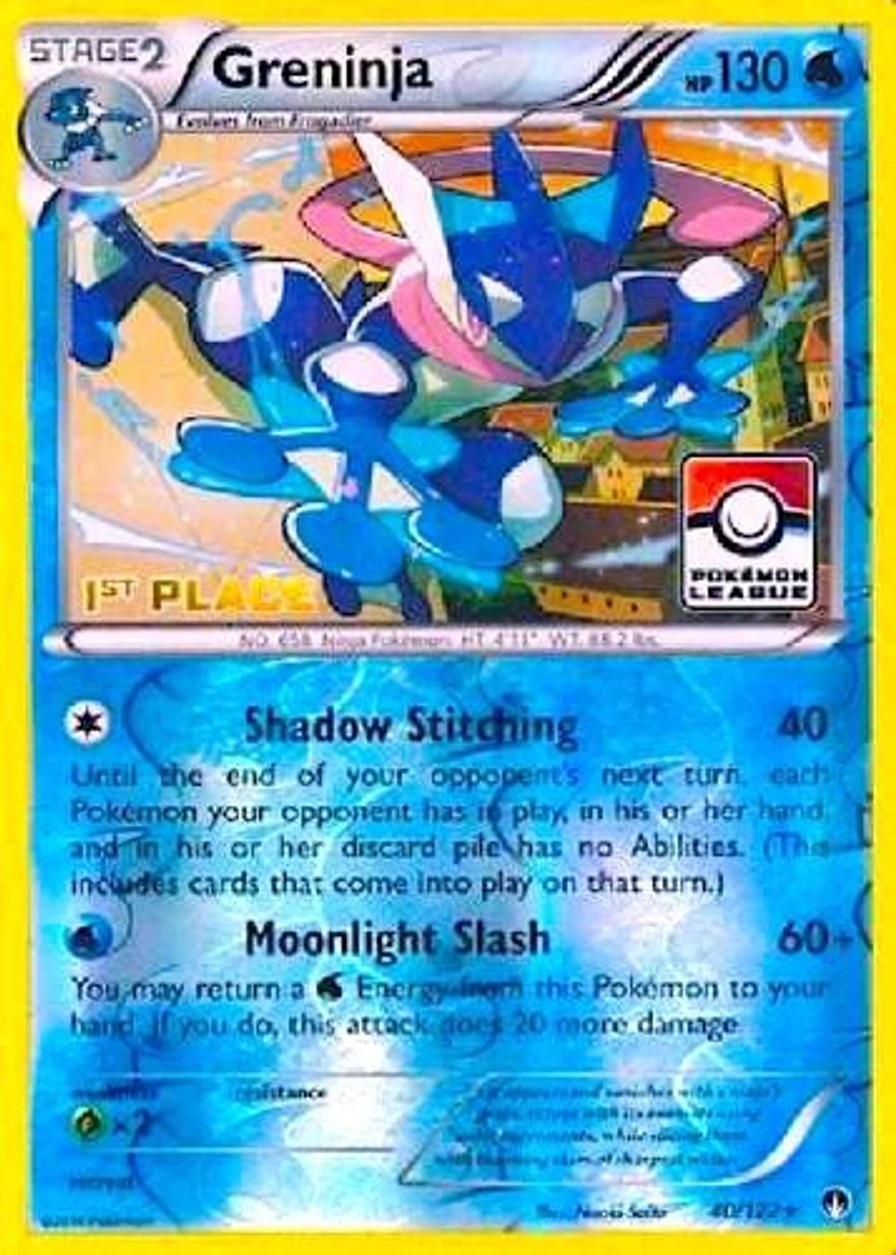 Greninja - 40/122 (Pokemon League) [1st Place] — League & Championship Cards