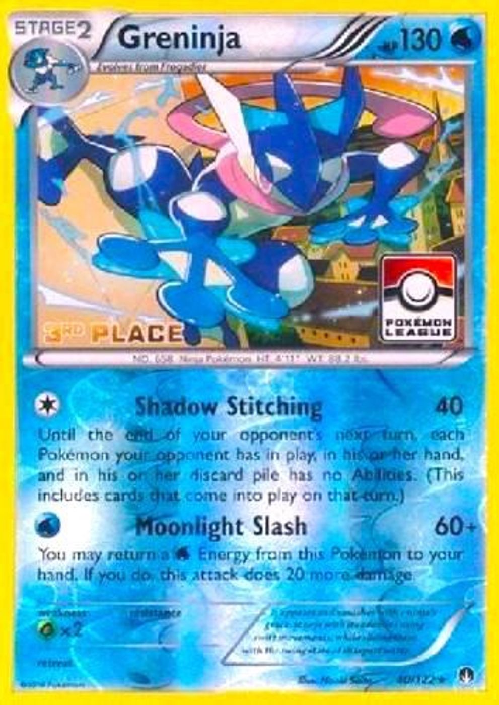 Greninja - 40/122 (Pokemon League) [3rd Place] — League & Championship Cards