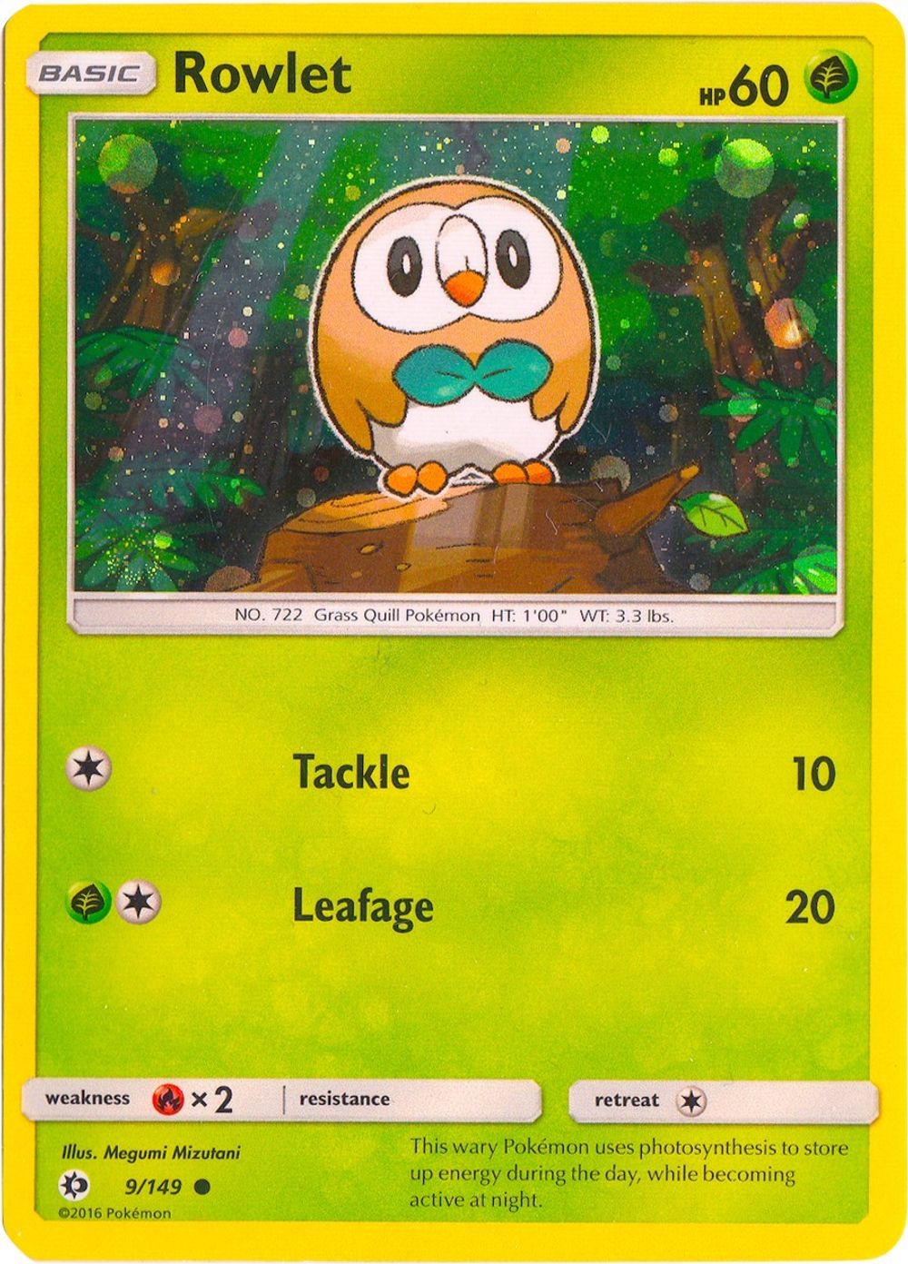 Rowlet - 9/149 (Cosmos Holo) — Miscellaneous Cards & Products