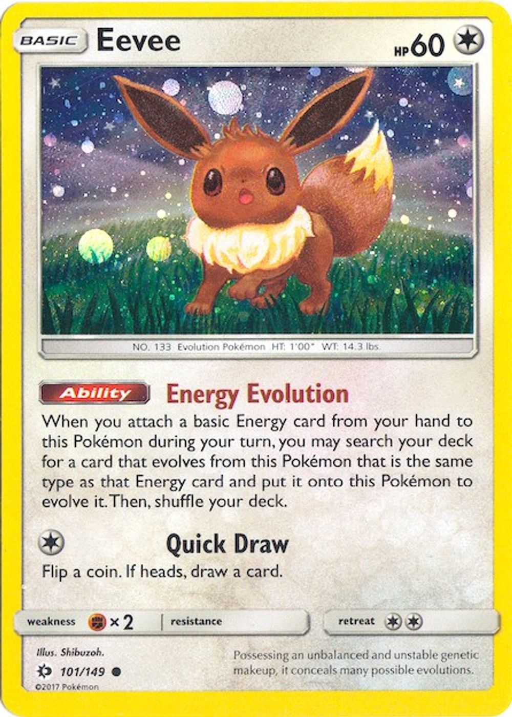 Eevee - 101/149 (Cosmos Holo) — Miscellaneous Cards & Products