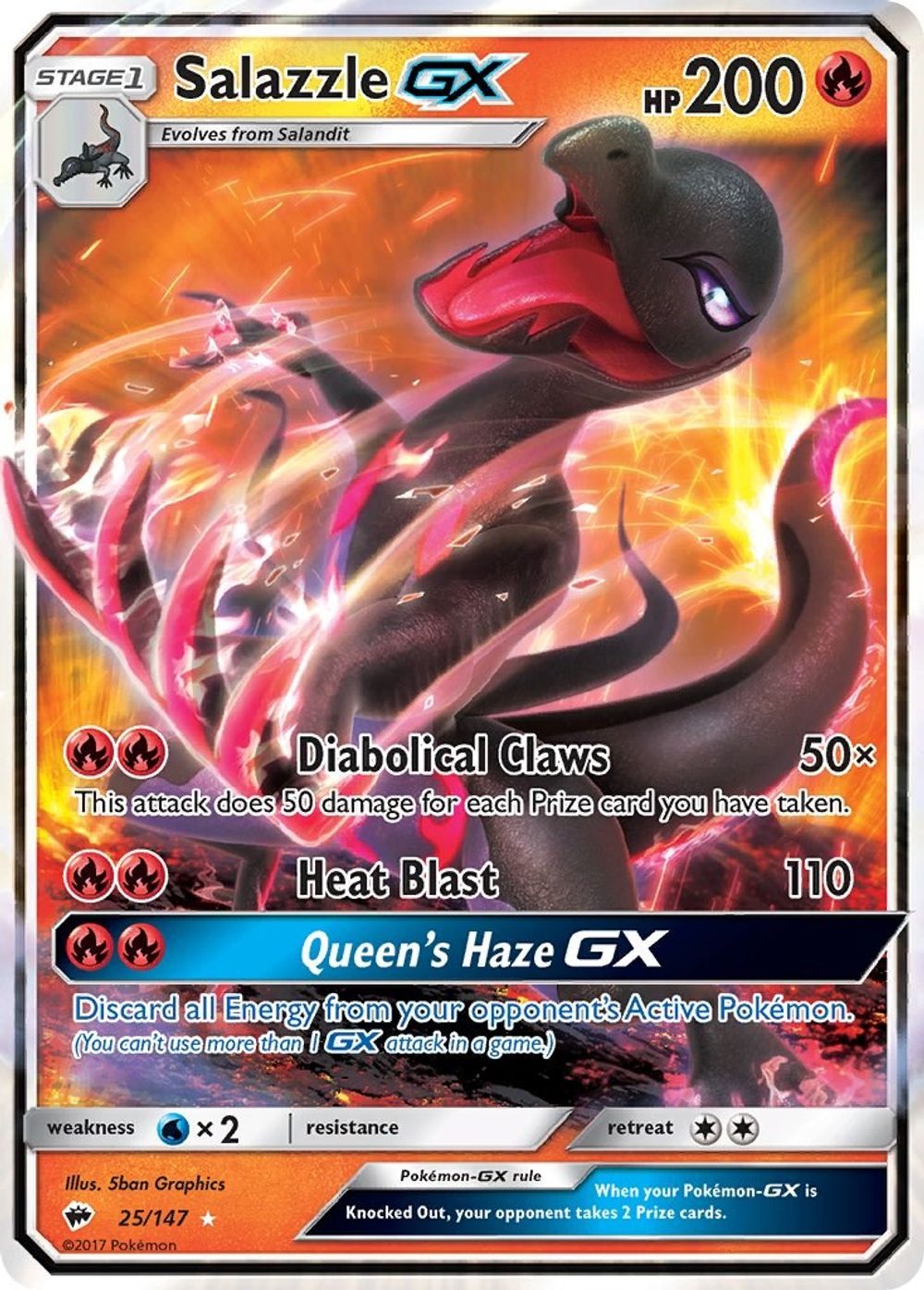 Salazzle GX — SM - Burning Shadows