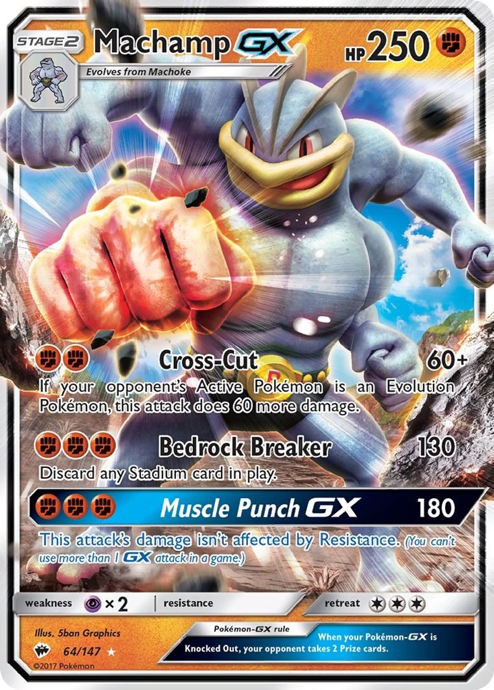 Machamp GX — SM - Burning Shadows