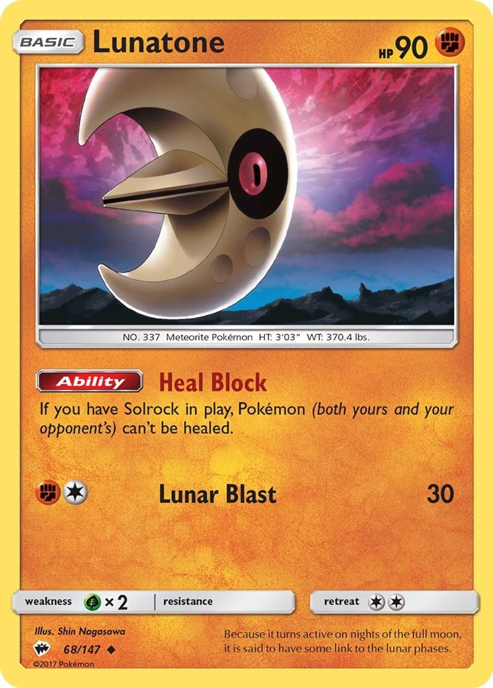 Lunatone — SM - Burning Shadows