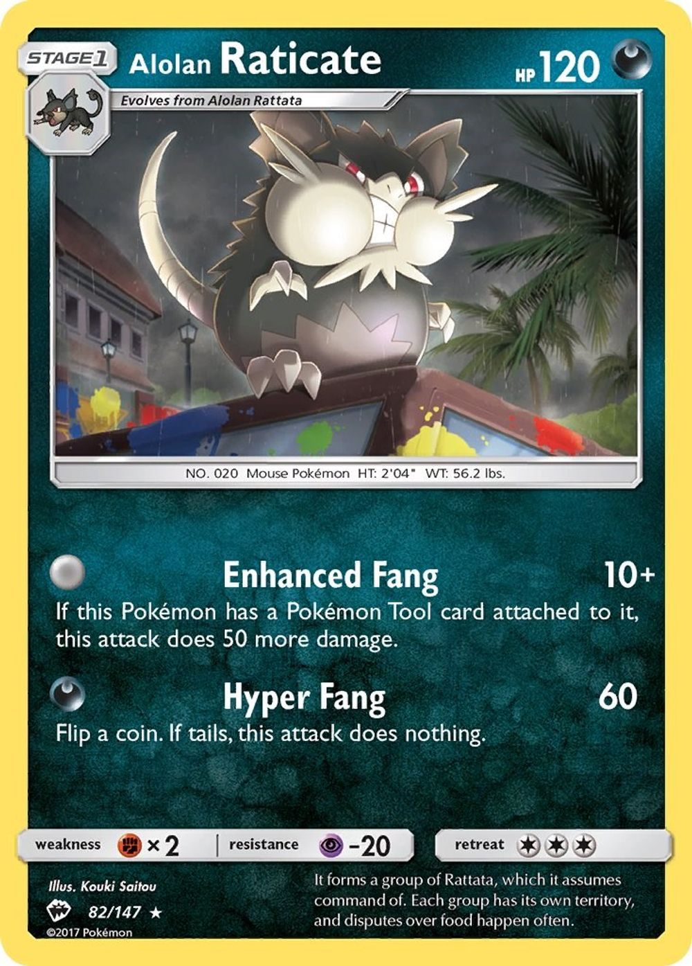 Alolan Raticate — SM - Burning Shadows