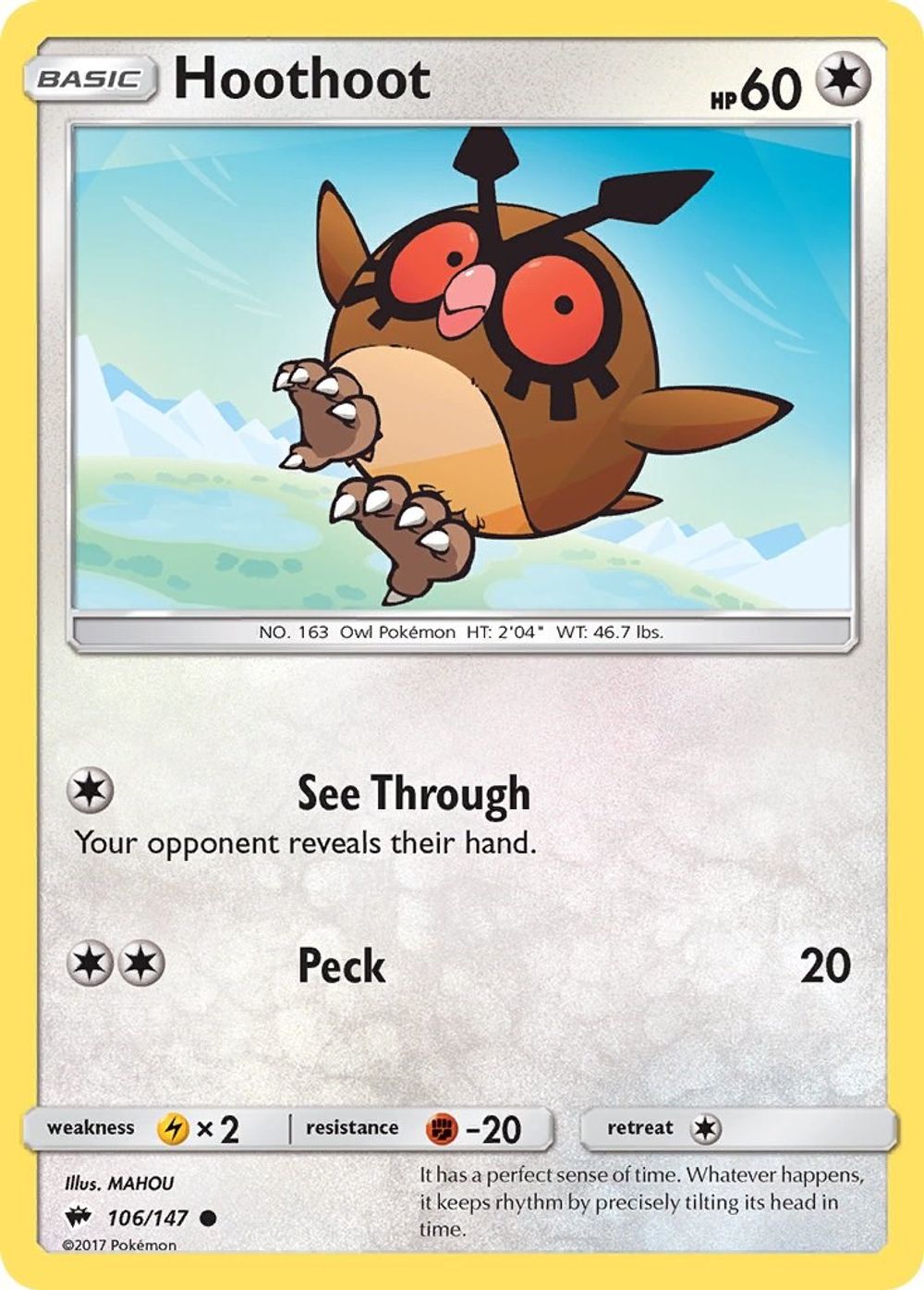 Hoothoot — SM - Burning Shadows