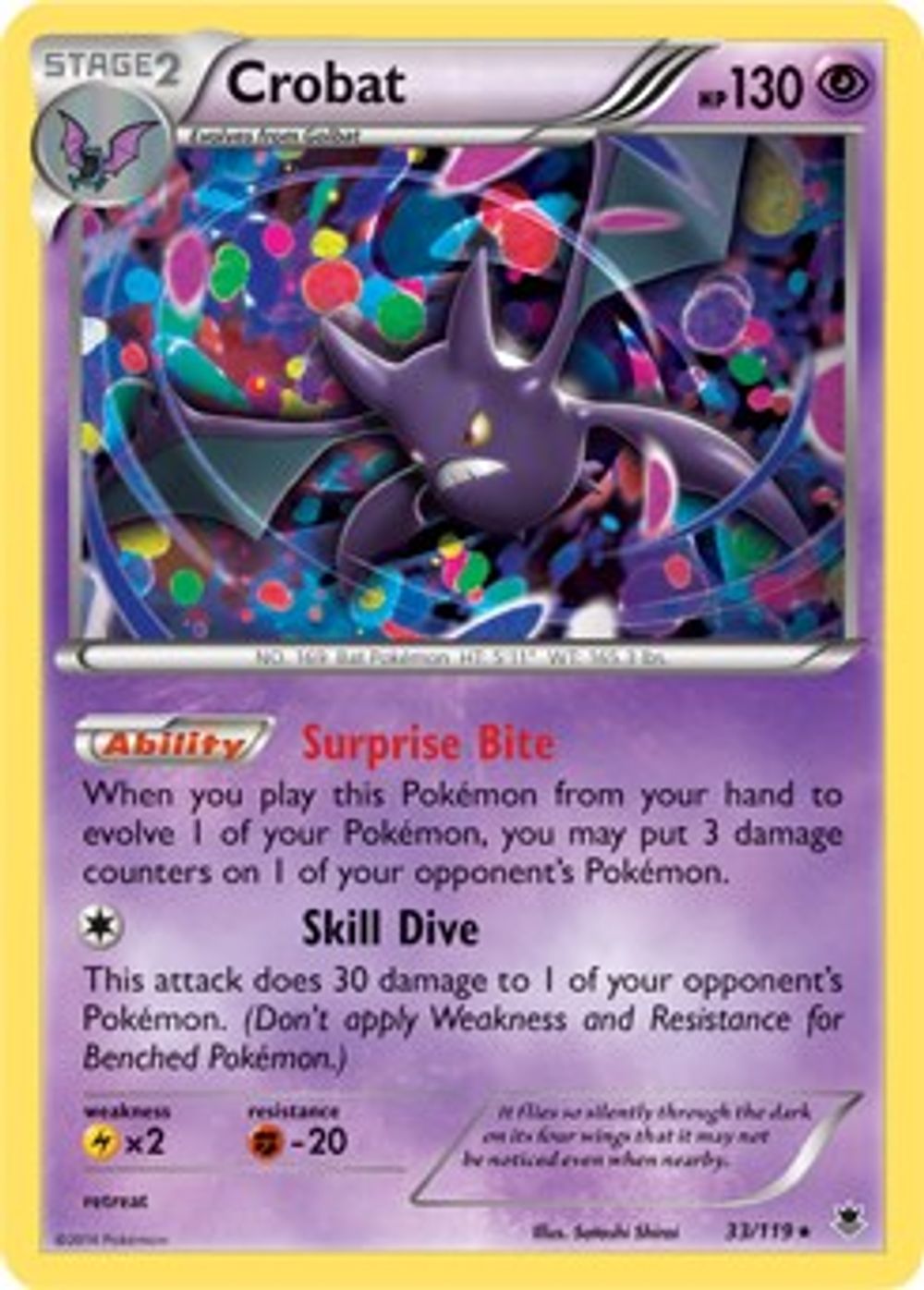 Crobat - 33/119 (Cosmos Holo) — Miscellaneous Cards & Products