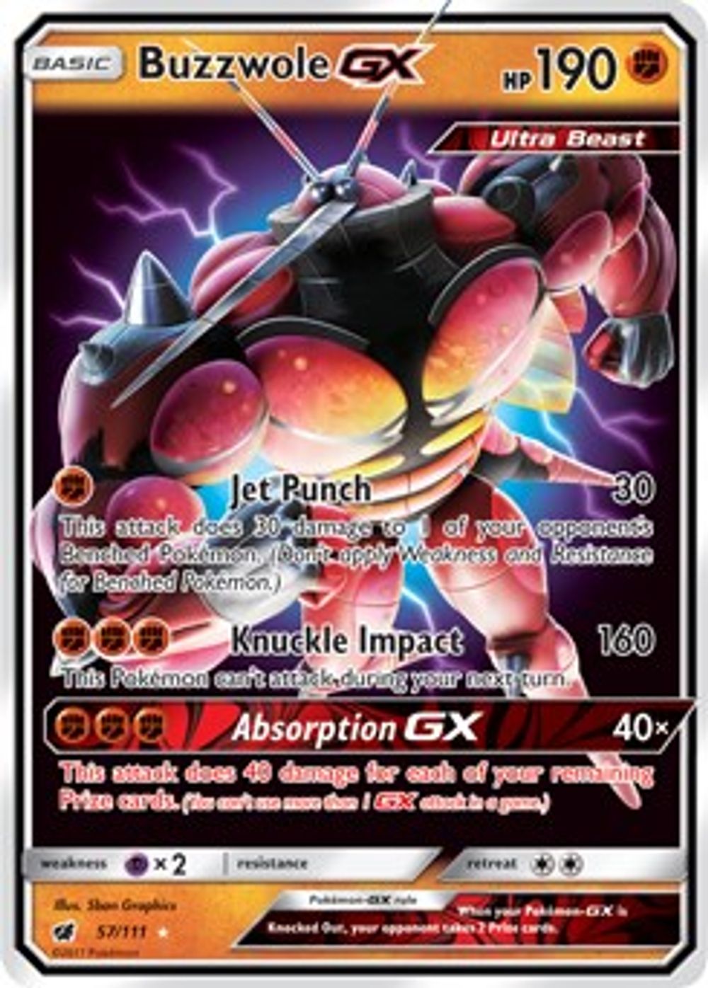 Buzzwole GX — SM - Crimson Invasion