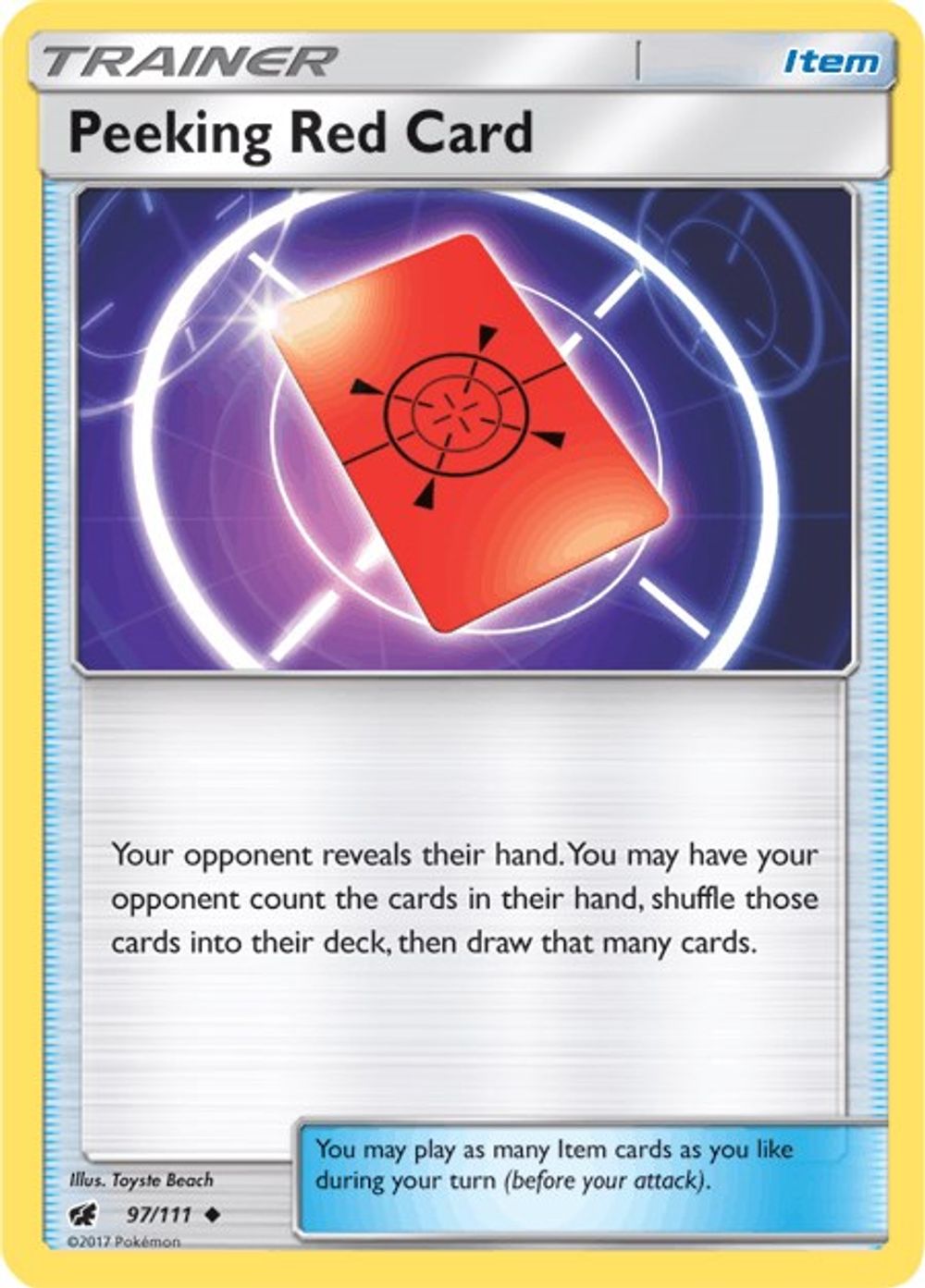 Peeking Red Card — SM - Crimson Invasion