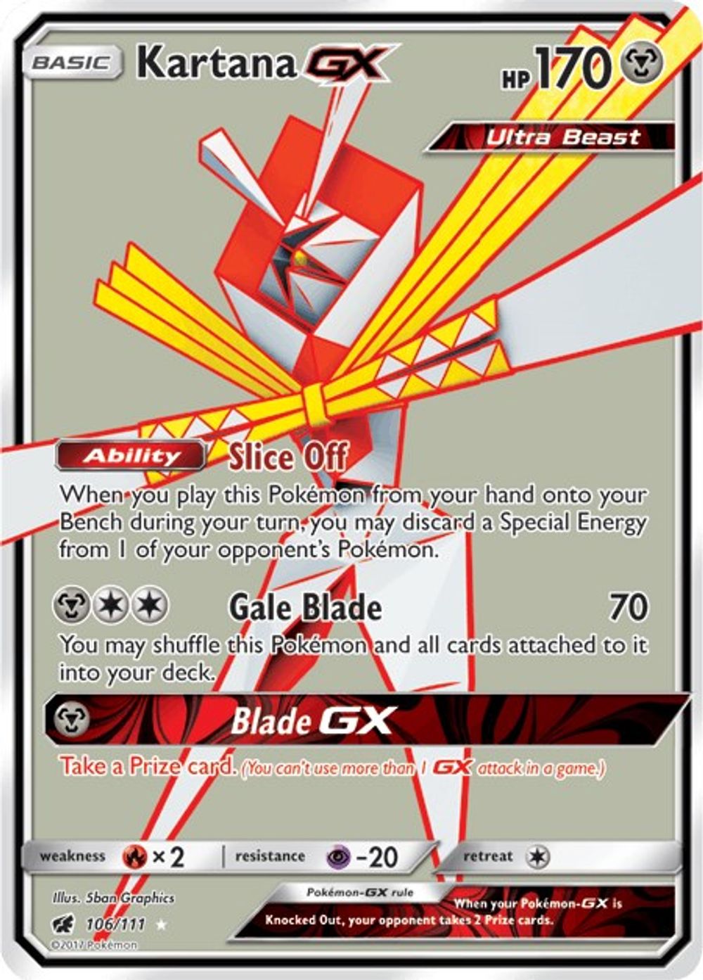 Kartana GX (Full Art) — SM - Crimson Invasion