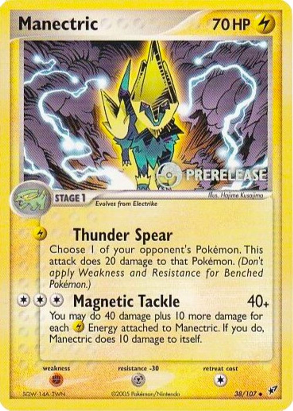 Manectric - 38/107 (Prerelease) — Nintendo Promos