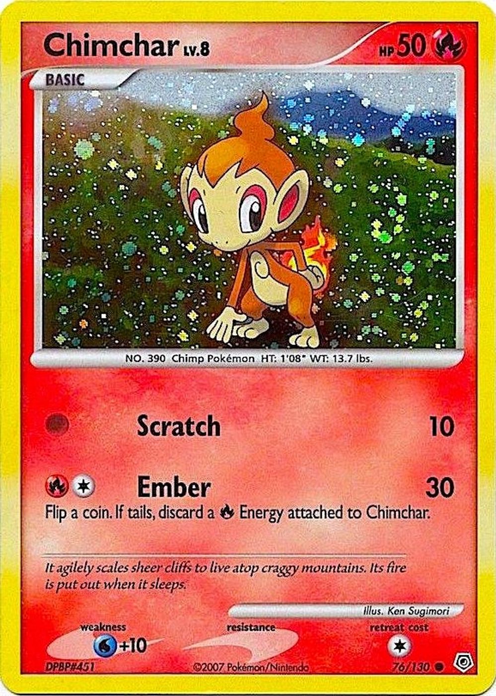 Chimchar - 76/130 (Cosmos Holo) — Miscellaneous Cards & Products
