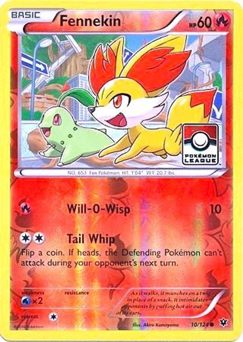 Fennekin - 10/124 (Pokemon League) — League & Championship Cards