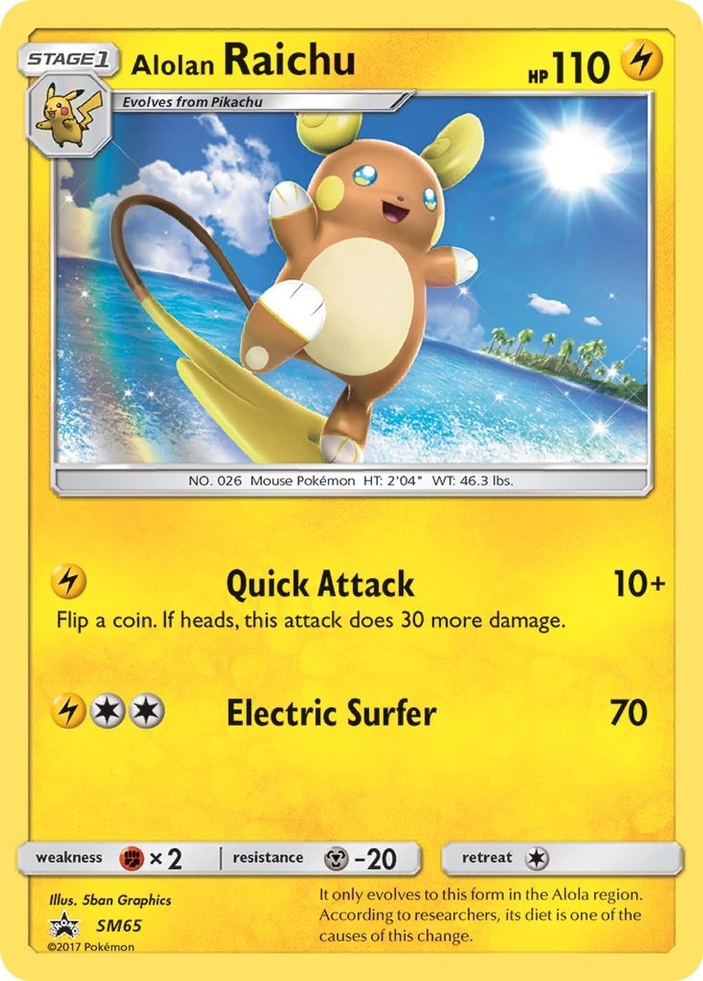Alolan Raichu - SM65 — SM Promos