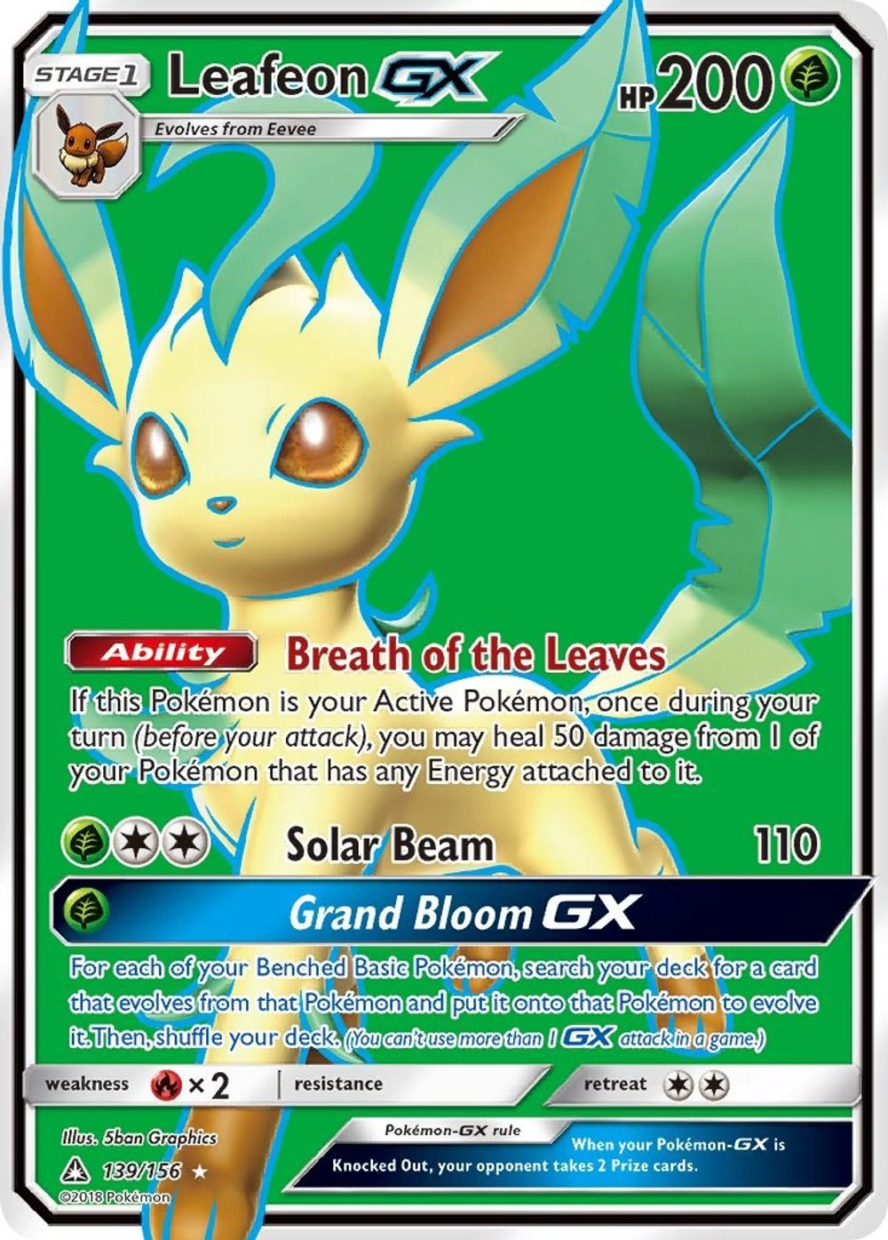 Leafeon GX (Full Art) — SM - Ultra Prism