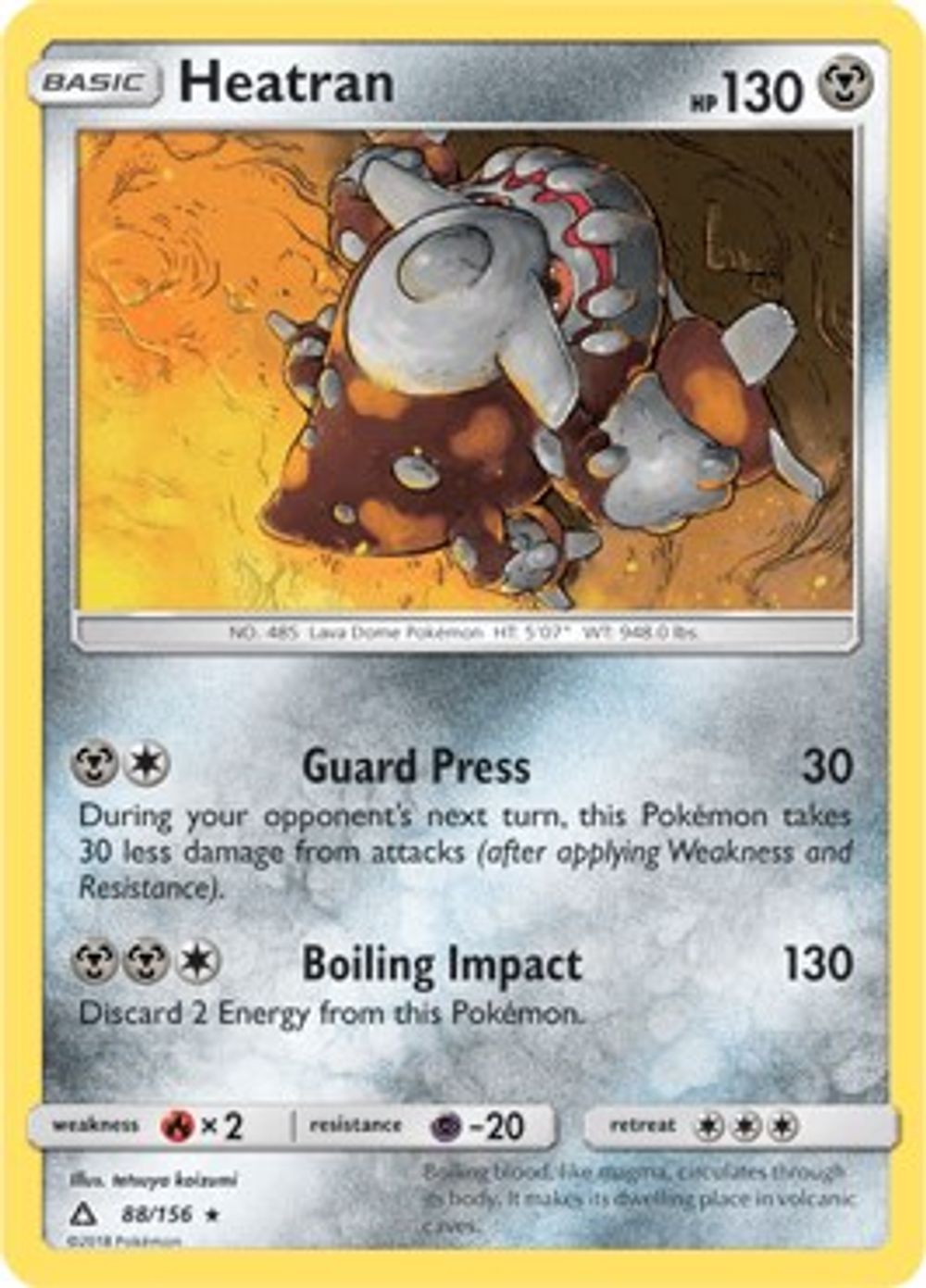 Heatran - 88/156 (Prerelease Kit Exclusive) — Deck Exclusives