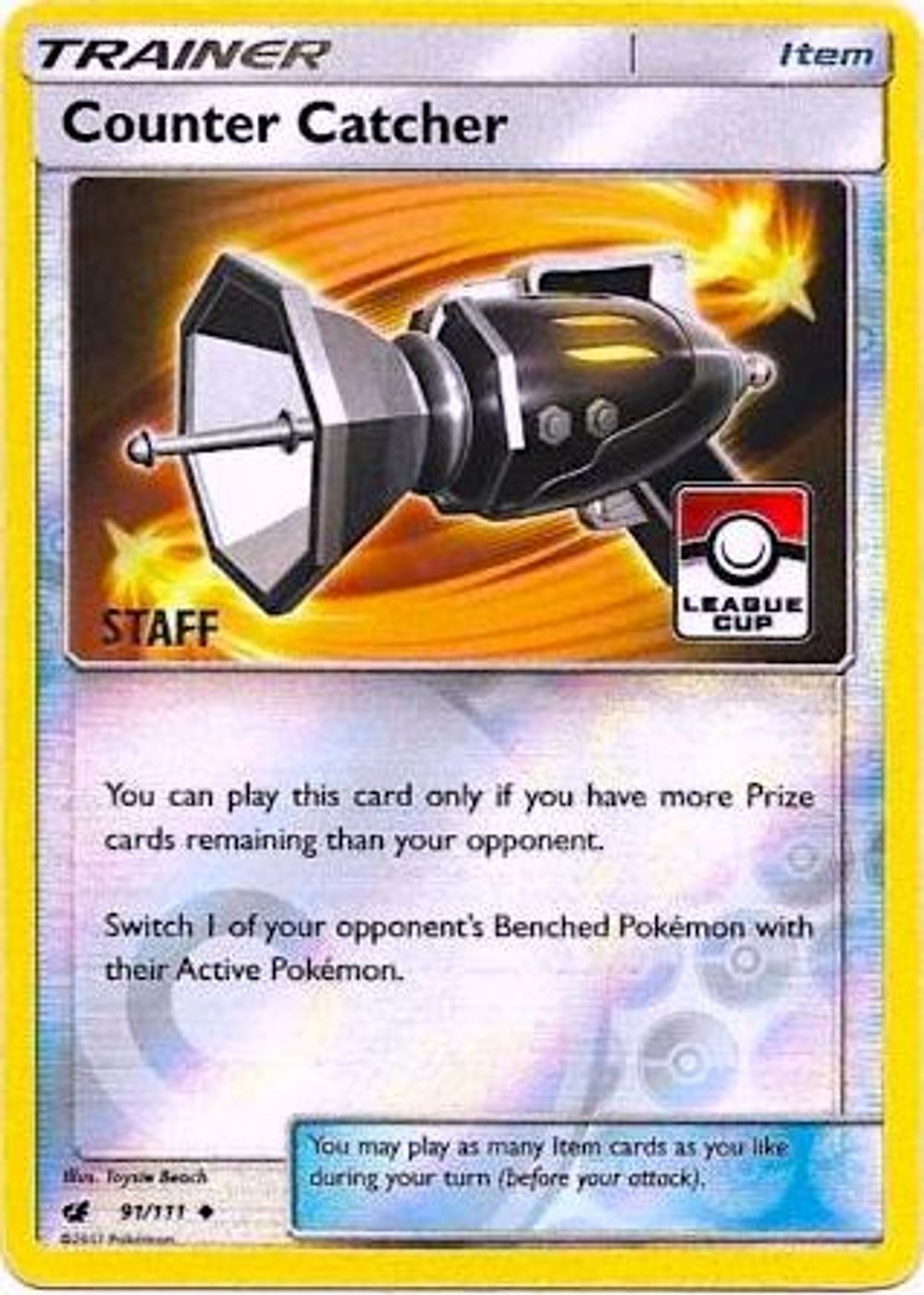 Counter Catcher - 91/111 (League Cup) [Staff] — League & Championship Cards